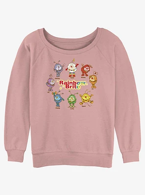 Rainbowbrite Sprites Textbook Womens Slouchy Sweatshirt