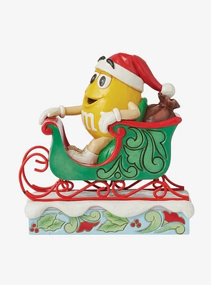 M&M's Yellow In Sleigh Jim Shore Figure