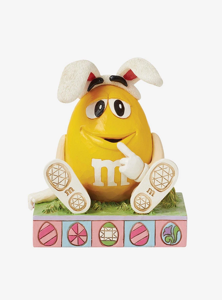 M&M's Yellow Bunny Ears Jim Shore Figure