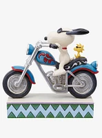 Peanuts Snoopy & Woodstock Riding Motorcycle Jim Shore Figure