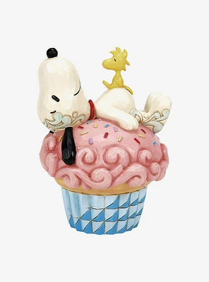 Peanuts Snoopy Laying on Cupcake Jim Shore Figure