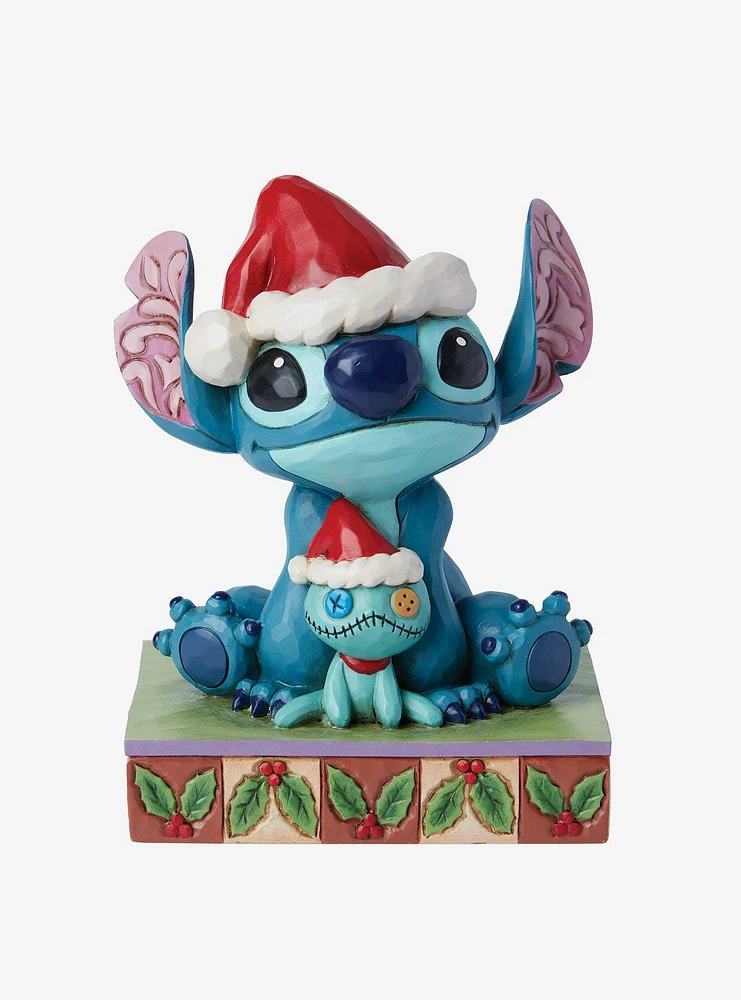 Disney Lilo & Stitch Santa Stitch with Scrump Jim Shore Figure