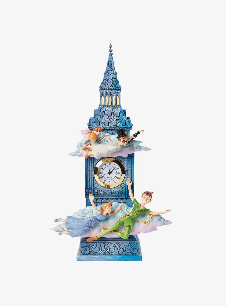 Disney Peter Pan Clock Jim Shore Figure