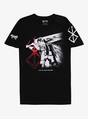 Berserk Guts Red & White Print T-Shirt