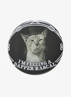 Cat Dapper Rascal 3 Inch Button