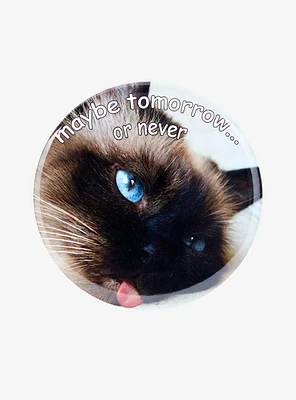 Maybe Tomorrow Cat 3 Inch Button