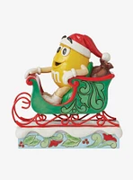 M&M's Yellow In Sleigh Jim Shore Figure