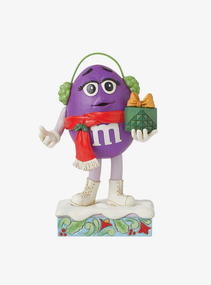 M&M's Purple with Gift Jim Shore Figure