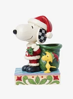 Peanuts Snoopy Santa with Bag & Elf Jim Shore Figure