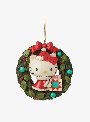 Hello Kitty Jim Shore Wreath Ornament