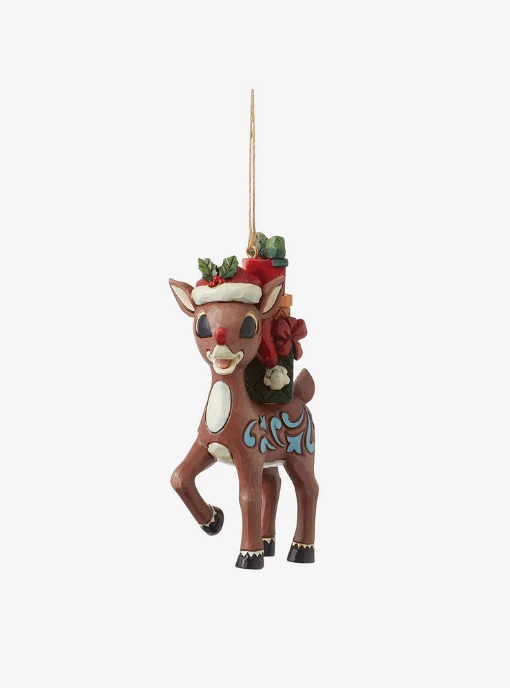 Rudolph The Red-Nosed Reindeer with Gifts Jim Shore Ornament