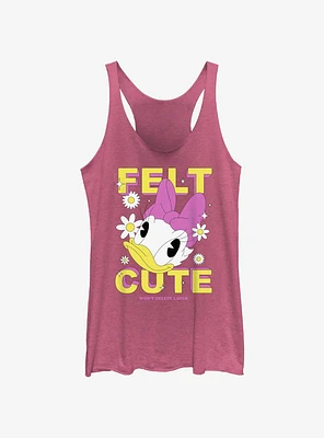 Disney Daisy Duck Felt Cute Womens Tank Top