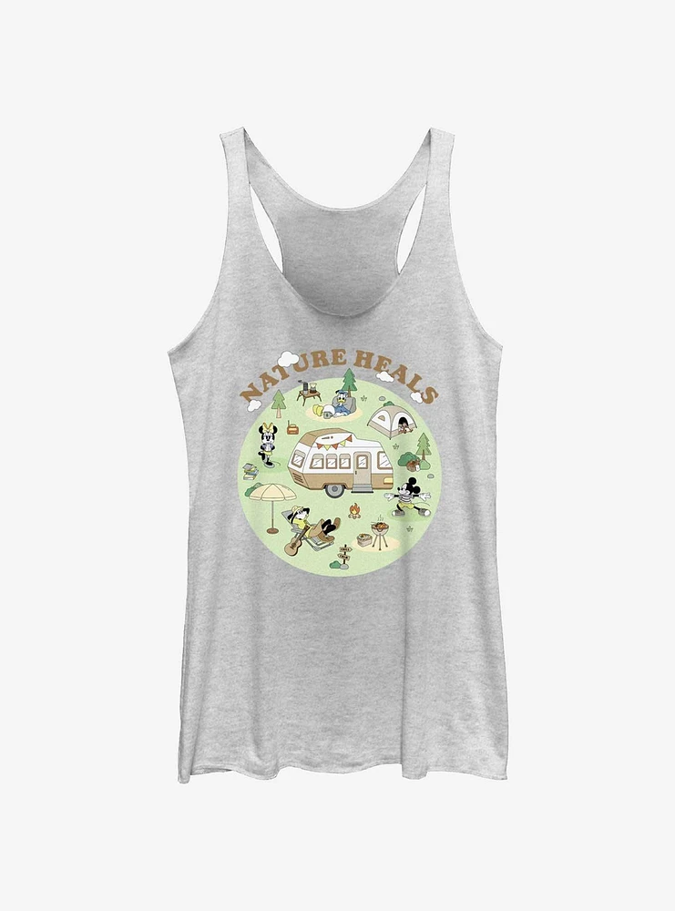 Disney Mickey Mouse Nature Heals Camp Womens Tank Top