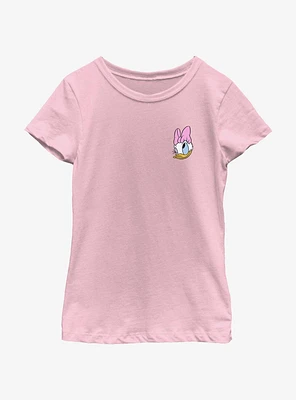 Disney Daisy Duck Big Face Pocket Youth Girls T-Shirt