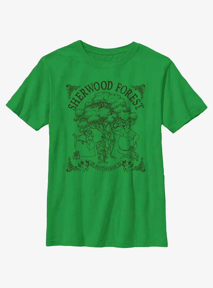 Disney Robin Hood Sherwood Forest Style Youth T-Shirt