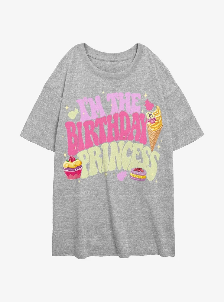 Disney Princesses Birthday Princess Womens Oversized T-Shirt