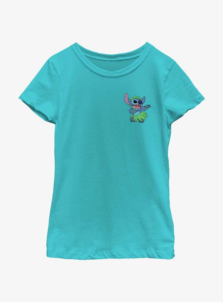 Disney Lilo & Stitch Big Hula Pocket Youth Girls T-Shirt