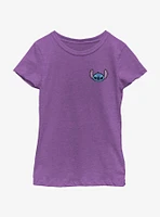 Disney Lilo & Stitch Happy Face Pocket Youth Girls T-Shirt