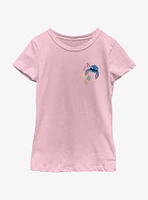 Disney Lilo & Stitch Colorful Aloha Pocket Youth Girls T-Shirt