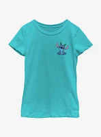 Disney Lilo & Stitch With Tree Ears Pocket Youth Girls T-Shirt