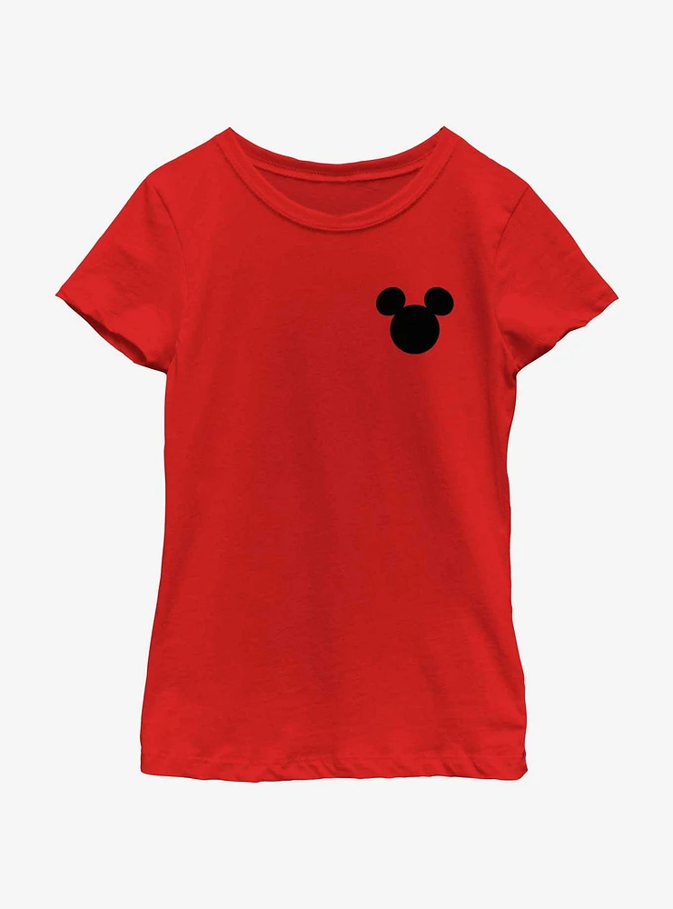 Disney Mickey Mouse Ears Pocket Youth Girls T-Shirt