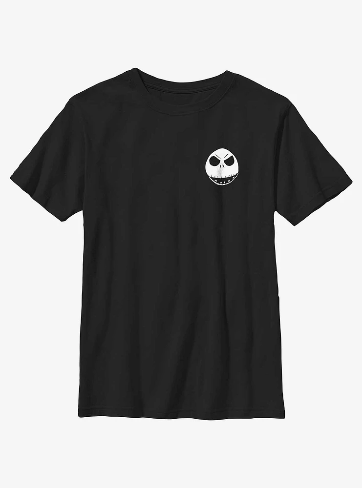 Disney The Nightmare Before Christmas Jack Face Pocket Youth T-Shirt