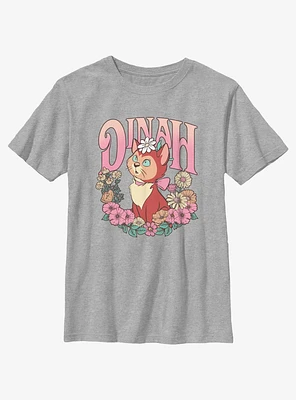 Disney Alice Wonderland Dinah Floral Wreath Youth T-Shirt