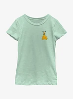 Disney Pluto Traditional Pocket Youth Girls T-Shirt