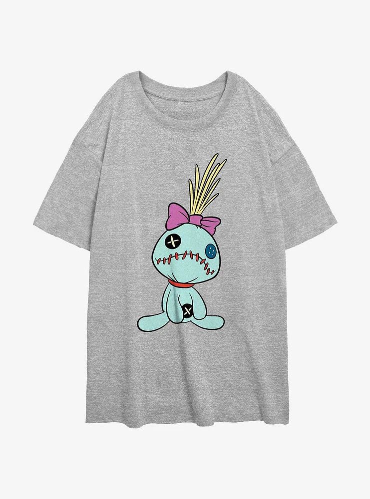 Disney Lilo & Stitch Scrump Pose Womens Oversized T-Shirt