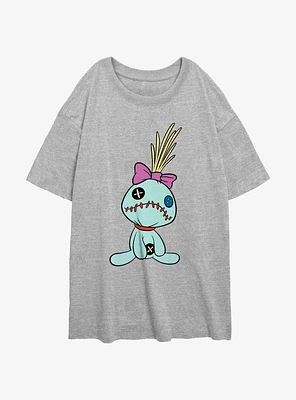 Disney Lilo & Stitch Scrump Pose Womens Oversized T-Shirt