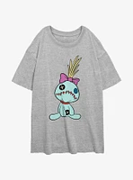 Disney Lilo & Stitch Scrump Pose Womens Oversized T-Shirt