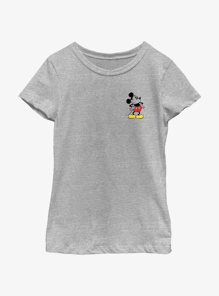 Disney Mickey Mouse Classic Pocket Youth Girls T-Shirt