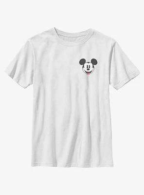 Disney Mickey Mouse Retro Face Pocket Youth T-Shirt