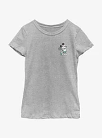 Disney Mickey Mouse Vintage Tennis Pocket Youth Girls T-Shirt