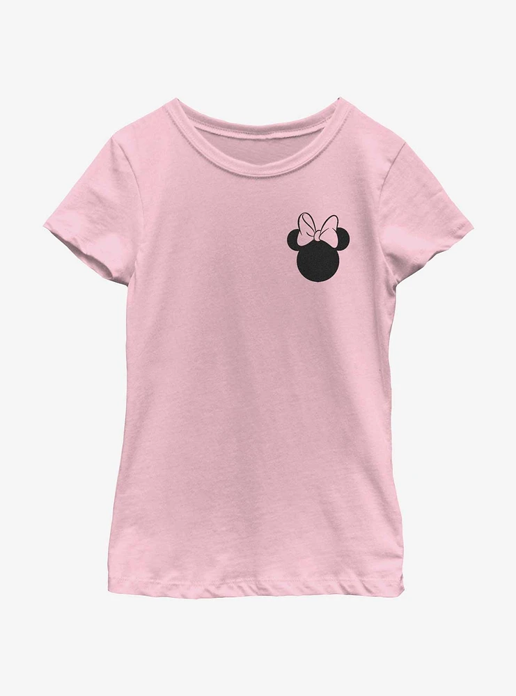 Disney Minnie Mouse Bow Pocket Youth Girls T-Shirt