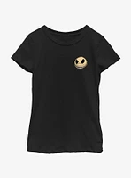 Disney The Nightmare Before Christmas Comic Jack Face Pocket Youth Girls T-Shirt