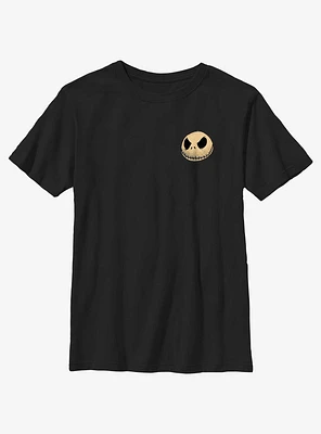 Disney The Nightmare Before Christmas Comic Jack Face Pocket Youth T-Shirt