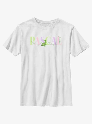 Disney Tangled Pascal Colorful Letters Youth T-Shirt