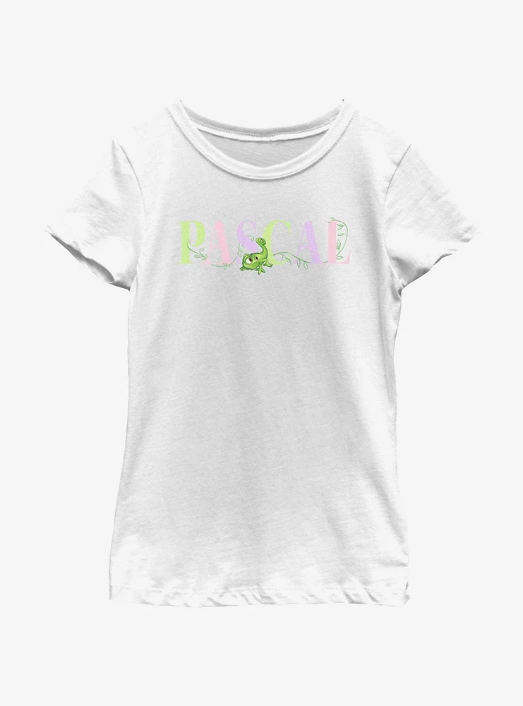 Disney Tangled Pascal Colorful Letters Youth Girls T-Shirt