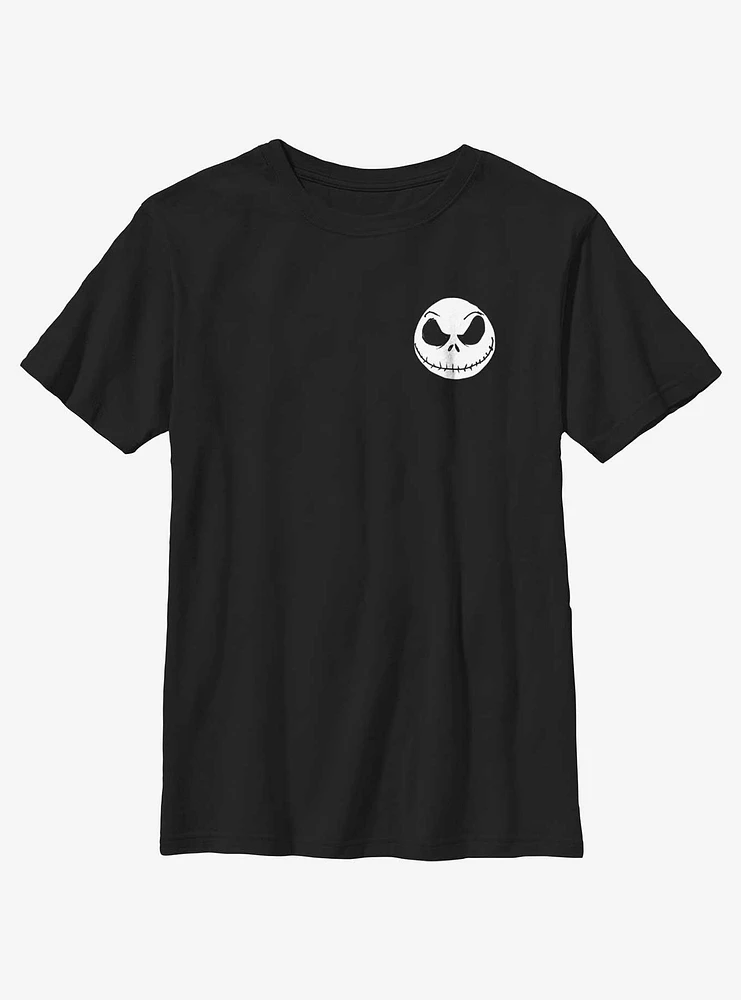 Disney The Nightmare Before Christmas Big Face Jack Pocket Youth T-Shirt