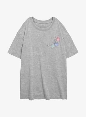 Disney Sleeping Beauty Fairy Trio Pocket Womens Oversized T-Shirt