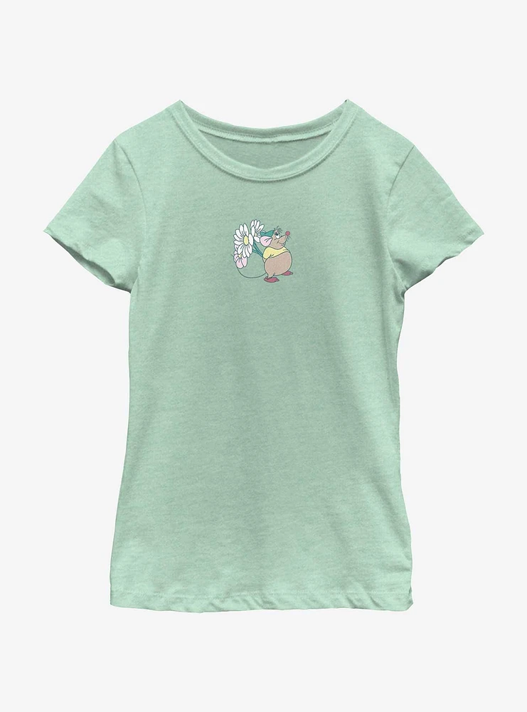 Disney Cinderella Cute Lil Gus Flower Youth Girls T-Shirt