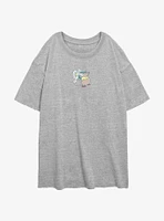 Disney Cinderella Cute Lil Gus Flower Womens Oversized T-Shirt