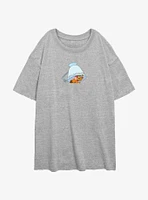 Disney Cinderella Jaq Under The Teacup Womens Oversized T-Shirt