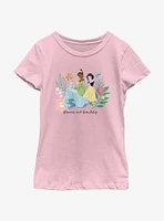 Disney Princesses Flowers and Friendship Youth Girls T-Shirt