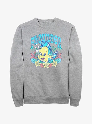 Disney The Little Mermaid Flounder Floral Wreath Sweatshirt