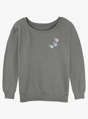 Disney Sleeping Beauty Fairy Trio Pocket Womens Slouchy Sweatshirt