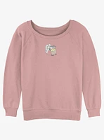 Disney Cinderella Cute Lil Gus Flower Womens Slouchy Sweatshirt