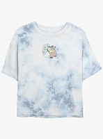 Disney Cinderella Cute Lil Gus Flower Tie Dye Crop Womens T-Shirt