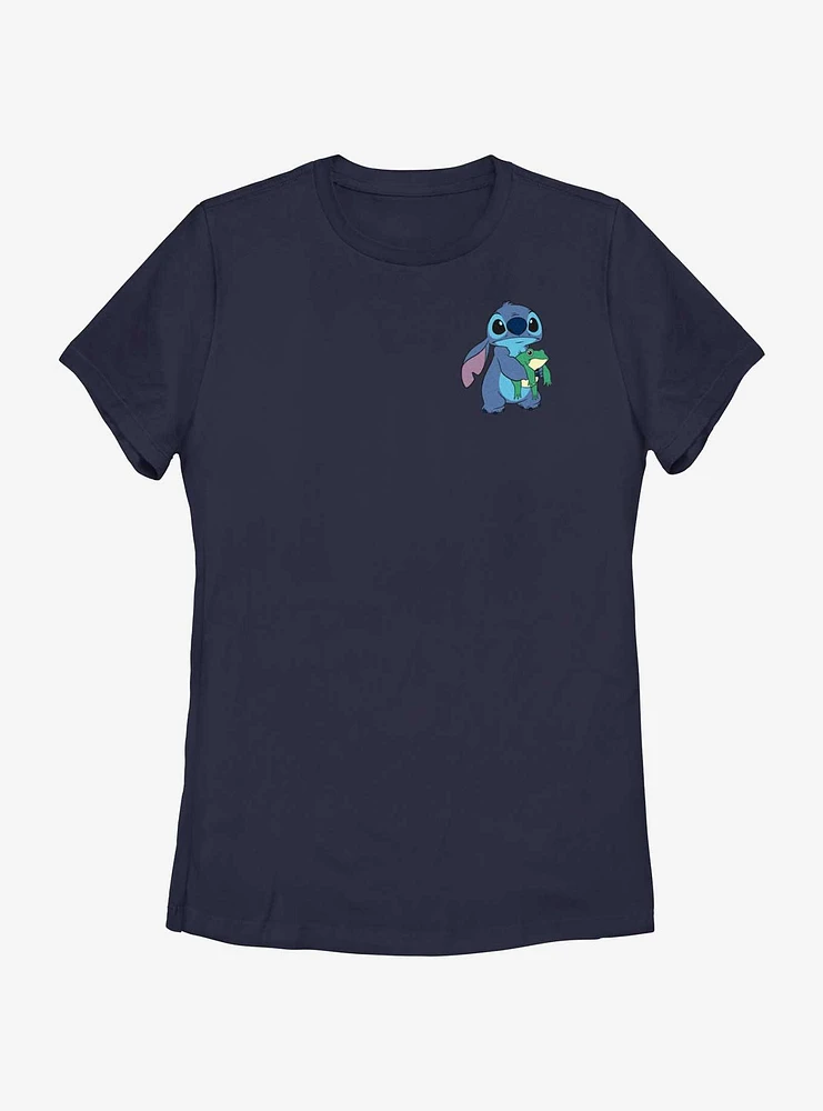 Disney Lilo & Stitch With Froggie Pocket Womens T-Shirt